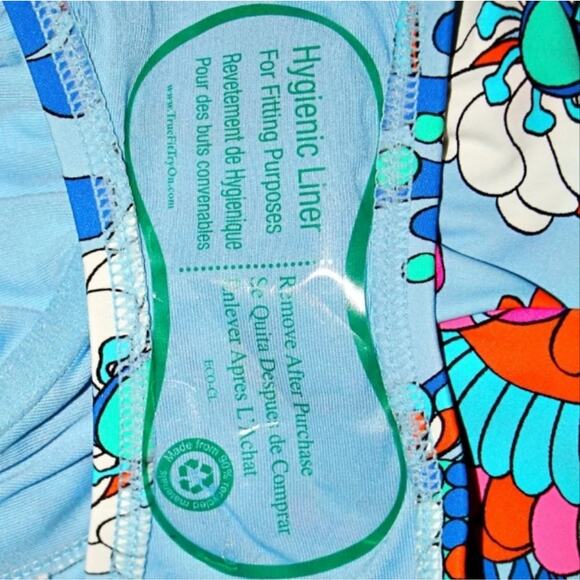 KATE SPADE Cinch Tie Front‎ Soft Underwire Cups Swimsuit in Spring Water  XL NEW - Picture 14 of 15